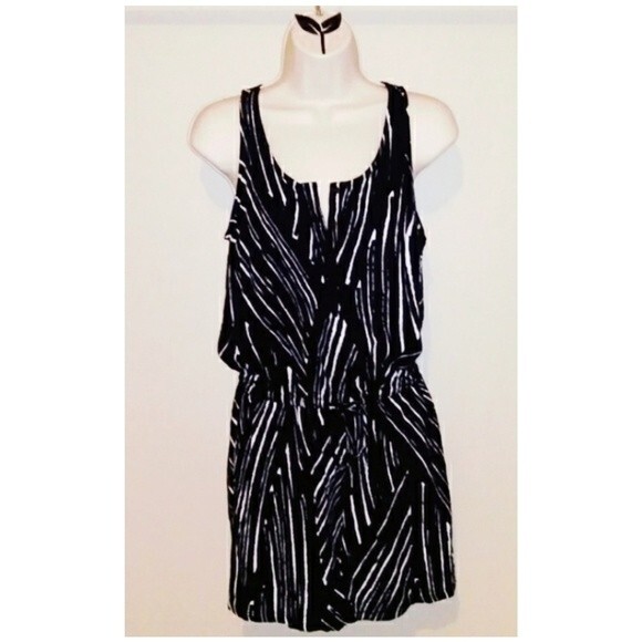 Merona Black‎ & White Romper NWT - Picture 3 of 6